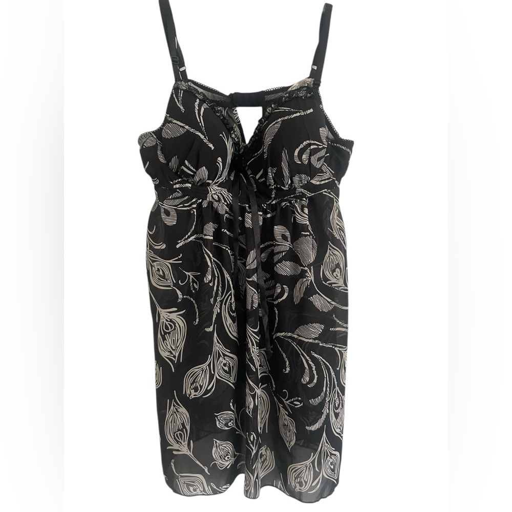 Bella Donna Intimates Babydoll Black White Lingerie Size XL